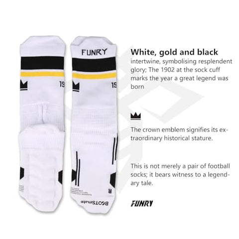 FUNRY Club Collection Soccer Grip Socks,Non-Slip Soccer Socks,Comfy Secure Fit For Football Training & Matches(sizes:7-11)