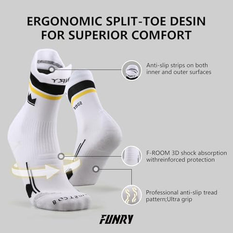 FUNRY Club Collection Soccer Grip Socks,Non-Slip Soccer Socks,Comfy Secure Fit For Football Training & Matches(sizes:7-11)
