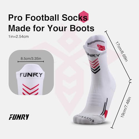 FUNRY BOOTSmate Grip Socks Soccer,Ultra Non-Slip,Breathable Soccer Socks for Training & Matches, Unisex Fit for Men & Women
