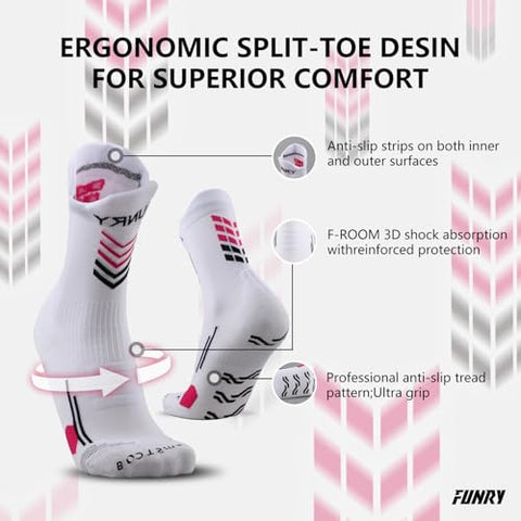 FUNRY BOOTSmate Grip Socks Soccer,Ultra Non-Slip,Breathable Soccer Socks for Training & Matches, Unisex Fit for Men & Women