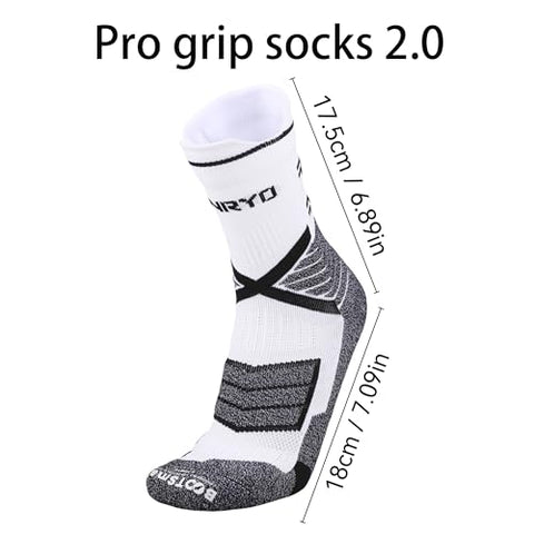 FUNRY Unisex Pro Grip Socks,2Set Tire Pattern Soccer Socks Grip and More No Slip,Comfy,Soft Breathable For Pro Footballer