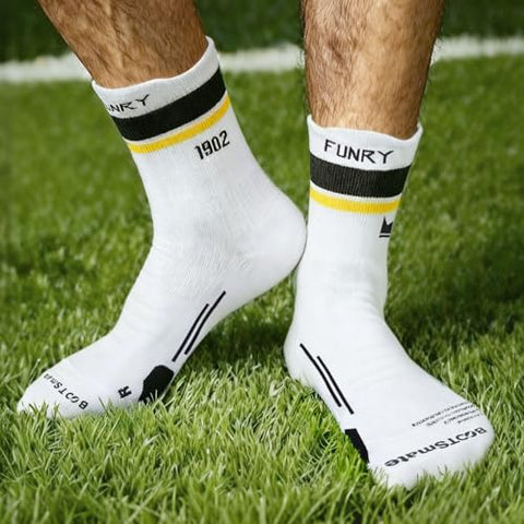 FUNRY Club Collection Soccer Grip Socks,Non-Slip Soccer Socks,Comfy Secure Fit For Football Training & Matches(sizes:7-11)