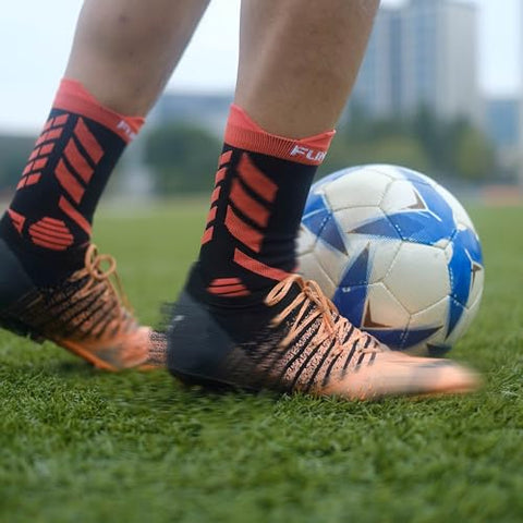 FUNRY Grip Socks Soccer for Men&Women,Non-Slip,Breathable Football Socks,Elite Compression Soccer Socks（fit men's size 6-11）