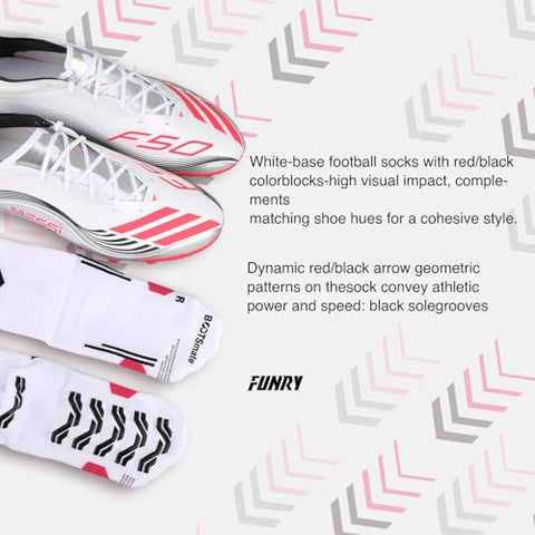 FUNRY BOOTSmate Grip Socks Soccer,Ultra Non-Slip,Breathable Soccer Socks for Training & Matches, Unisex Fit for Men & Women