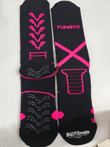 FUNRY Unisex Grip Socks Soccer for Men&Women,Non-Slip,Breathable Football Socks，Elite Compression Soccer Socks（Fits men's size 6-11）